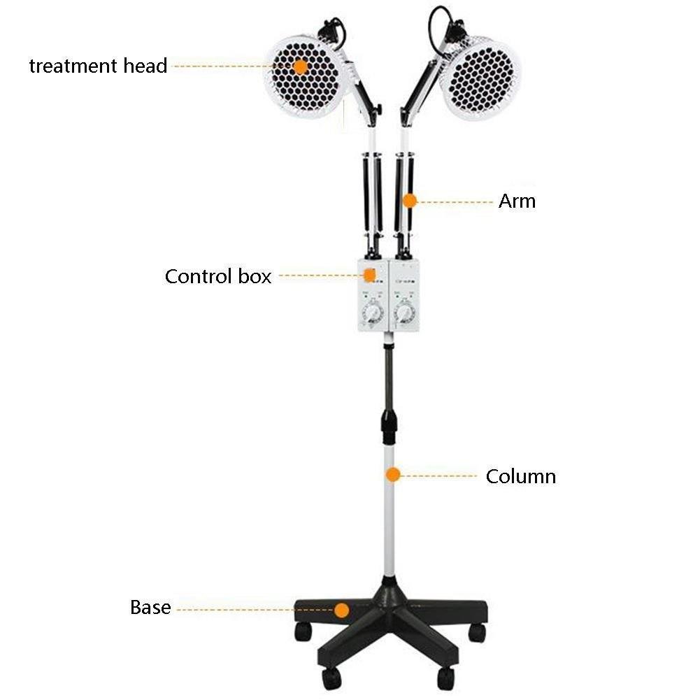 300W TDP Lejos Calor Lámpara Electromagnético Terapia Fisioterapia Ligero Mineral Plato Aparato Hora Ajuste Ajustable Temperatura