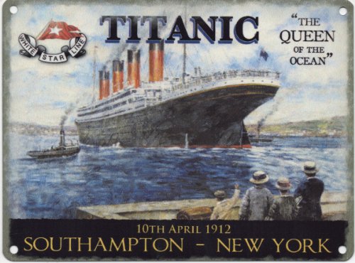 CambSigns Titanic la Reine du océan Mural métal publicité pour la Mural