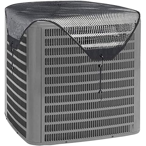 L.E.D STEP Air Conditioner cover Air Conditioner Leaf Guard Central Keeps Out Leaves Cottonwood and Debris-Black (28X28) Cover