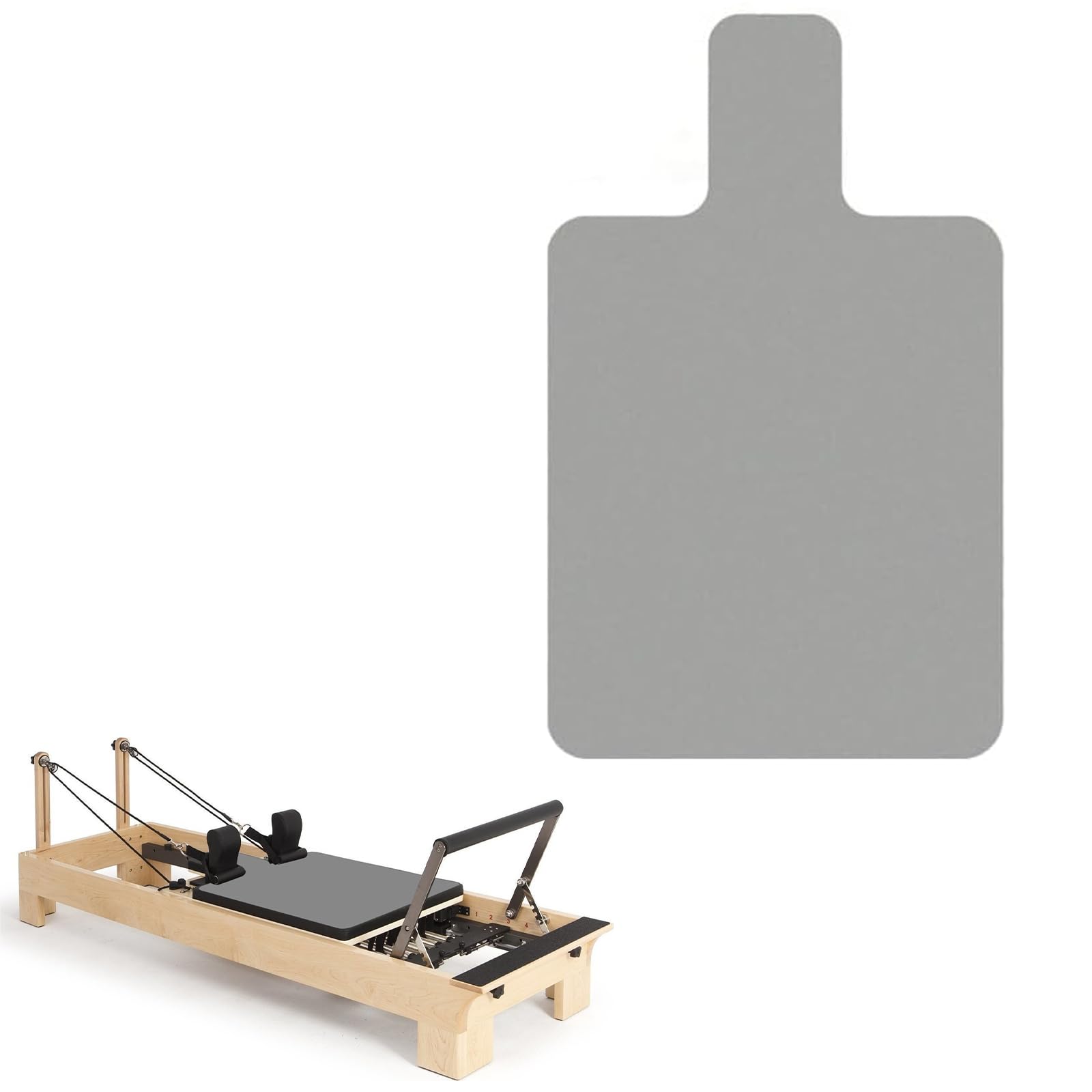 Photo 1 of Non Slip Pilates Reformer Mat Cover 0.8mm Thick Fleece Pilates Reformer Mat Towel 39x24 Pilates Mats for Reformer Exercise Mat for Pilate Training and Yoga Grey