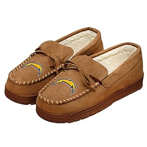 foco NFL Mens Team Logo Moccasin Slippers – S