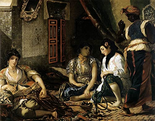 Prints Femmes d'Alger Delacroix affiche peinture toile déco salon 60x90