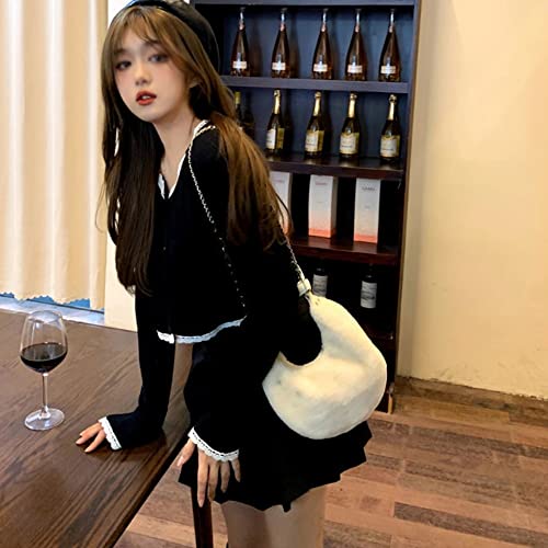 Pull basique pour femme en maille ajustée style vintage - 3
