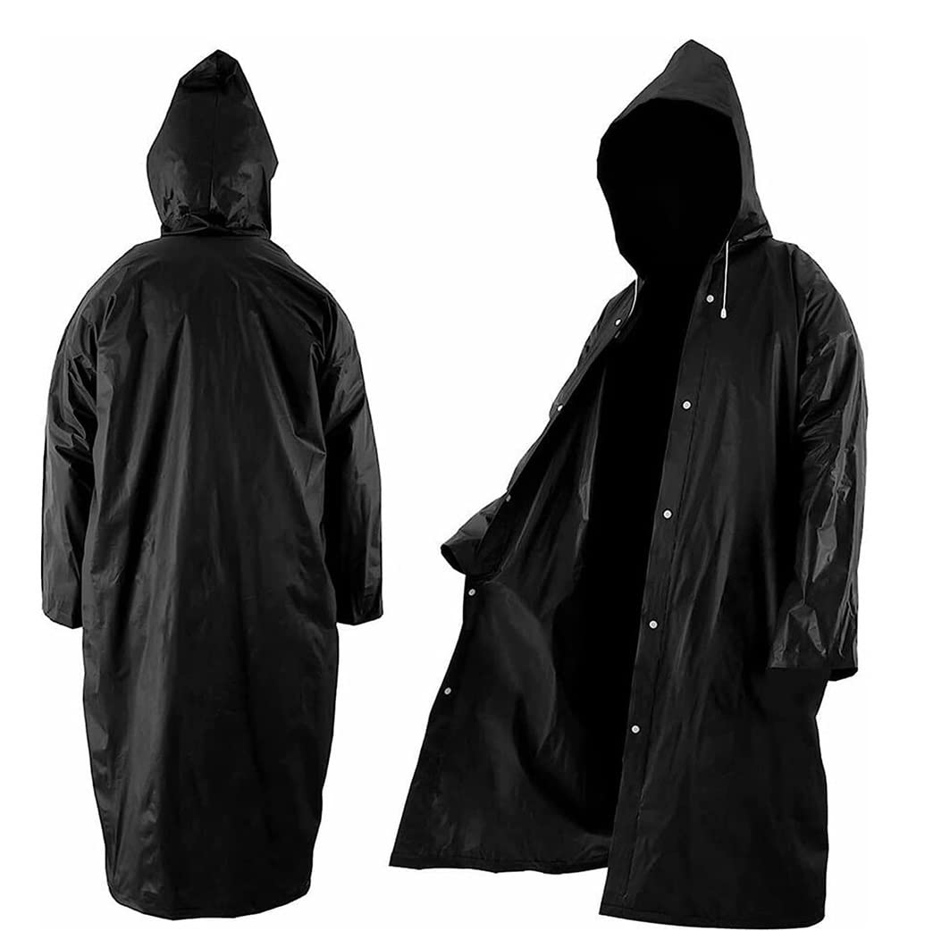 Chubasquero Chubasquero De EVA para Hombre Y Mujer, 2 Uds., con Botones para Sombrero, Poncho Impermeable Ponchos De Lluvia Impermeables(Large)