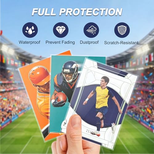 Image of Kabinka 1000 Counts Card Sleeves, Soft Trading Card Penny Sleeves | Clear Protector Sleeves for Soccer, Baseball, Football, Sports Cards, TCG, MTG