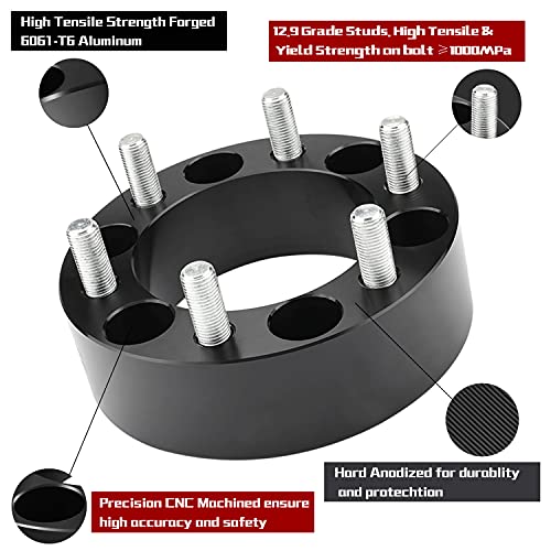 Richeer 6X5.5 Wheel Spacer Compatible With Silverado/Suburban/Sierra/Savana 1500 Express Tahoe Yukon Escalade C2500 K1500, 2" Forged 6X139.7Mm Wheel Spacers With 14X1.5 Studs & 108Mm Center Bore #TOP5