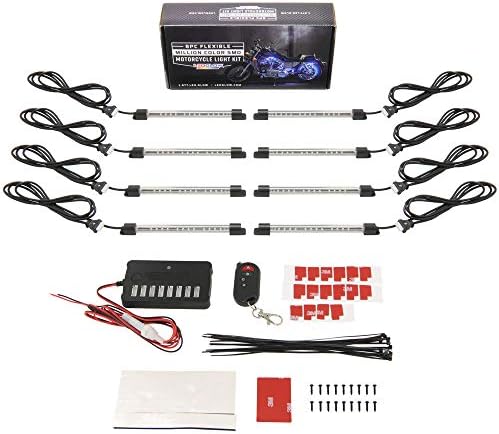 Amazon.com: LEDGlow 8pc Million Color Flexible Motorcycle LED Lighting ...