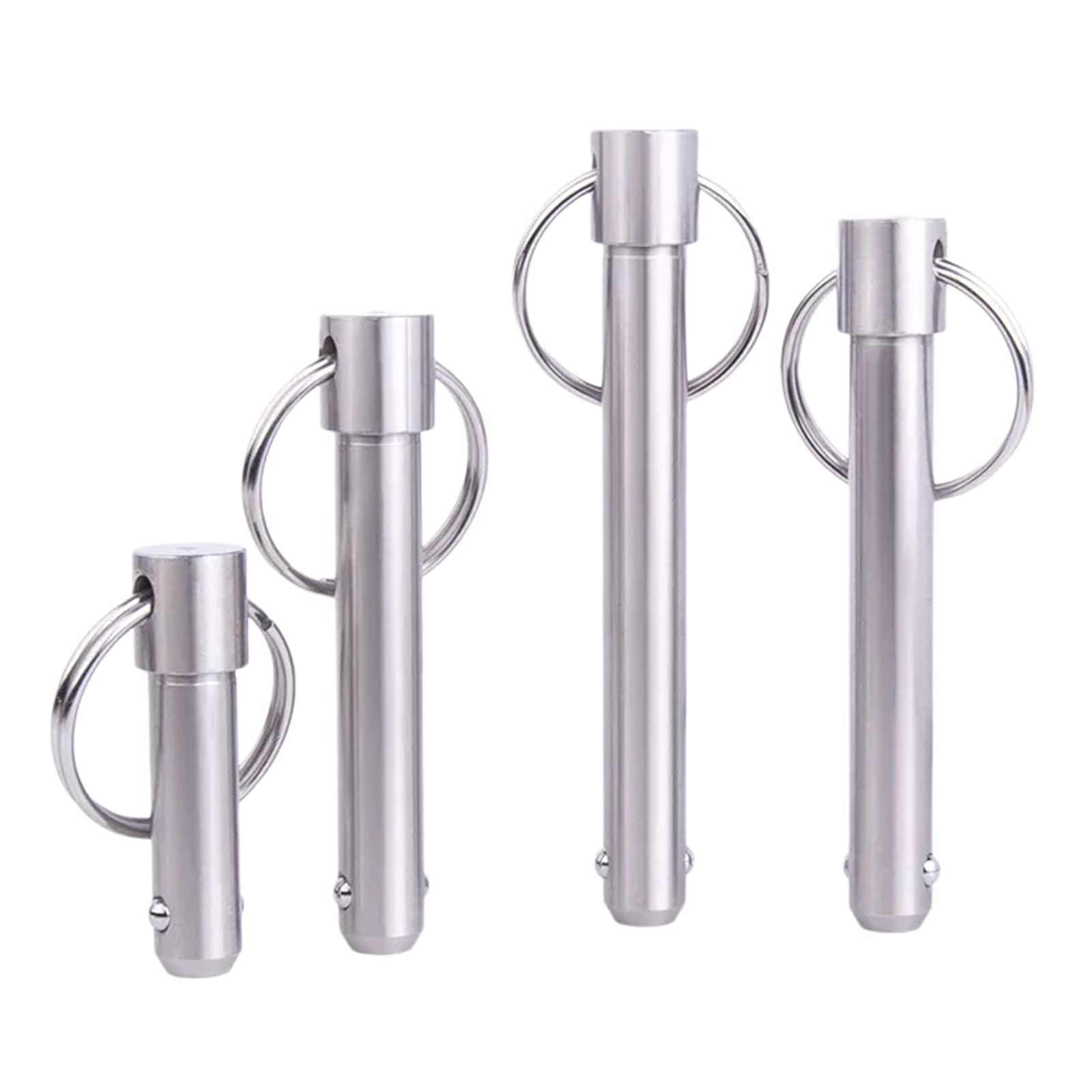 Lot De 4 Goupilles à Dégagement Rapide En Acier Inoxydable Avec Extremite Spherique A Ressort En Acier Inoxydable Pour Accessoires De Bateau 8 X 55 Mm 90616595