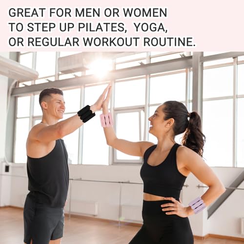 Image of Ankle & Wrist Weights for Women Men, Set of 2, 1 lb /2 lb Each | Adjustable Arm & Leg Weights, Soft Silicone Weighted Bracelet For Pilates Yoga Dance Walking Running Swimming Weight Loss
