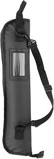 Funda para baquetas de tela Oxford 600D con correa para el hombro, color negro, 8 palos