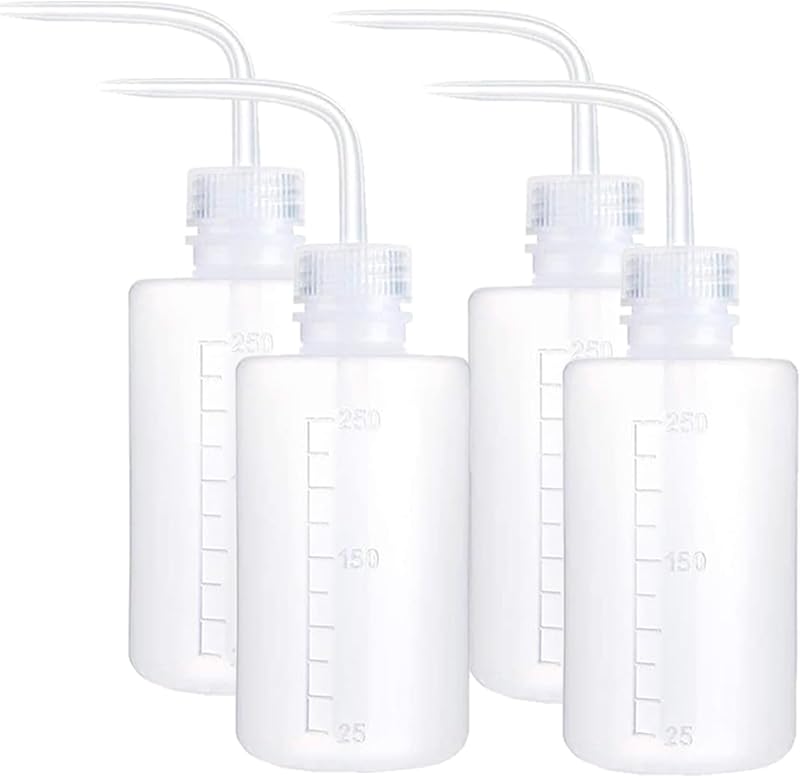 Frascos aplicadores para tatuagem Anghie com bico estreito, 250 mL, pacote com 4
