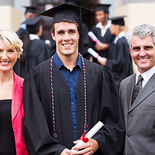 30 Pcs 2023 Graduation Cords 67 Inch Braided Honor Cord With Tassels For College Graduation Students Bachelor Master Doctor Grad Decor (Red Blue With White) #TOP5