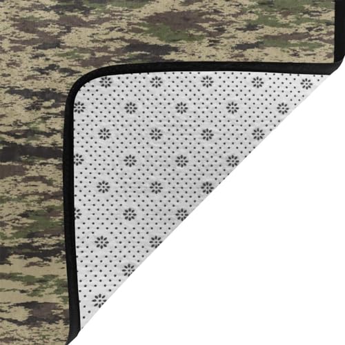Tapis antidérapant camouflage vert lavable pour chambre d'enfant - 4