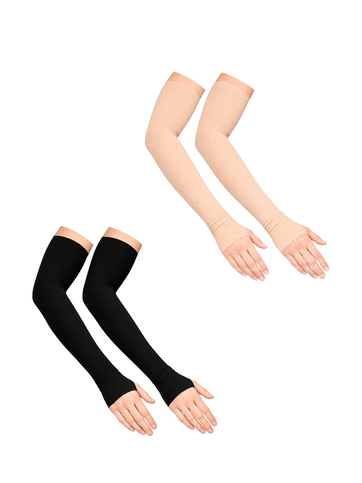 veto athleisure UV Protection Hand Gloves for Sun Protection - Arm Sleeves for Women, Perfect for Bike Riding, Summer, and Outdoor Sports - Full Hand Gloves, Sun Gloves, Cooling Sleeves | 2 Pair-picture-32