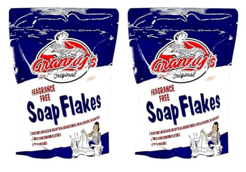 2 x Grannys Original Fragrance Free Vegan Friendly Soap Flakes 425g