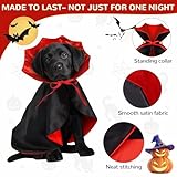 HSSPYY Halloween Pet Vampire Cape Adjustable Red & Black Fancy Dress for Cats & Small Dogs (Yorkshire Terrier, British Shorthair) Spooky Cloak with Stand-Up Collar – 40cm - Image 6