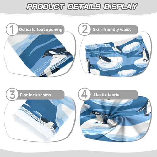 Penguin Lovely Animal and Icebergs Girls Casual Leggings for Kids Printed Long Pant Bottoms Stretch and Soft3