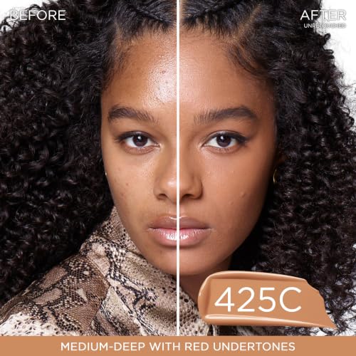 Image of Lancome Teint Idole Ultra Wear Natural Matte Foundation- Longwear, Medium-Full Coverage, Natural Finish, Waterproof & Hydrating - 425C (Medium-Deep Skin with Cool /Rich-Red Undertones), 1 Fl Oz