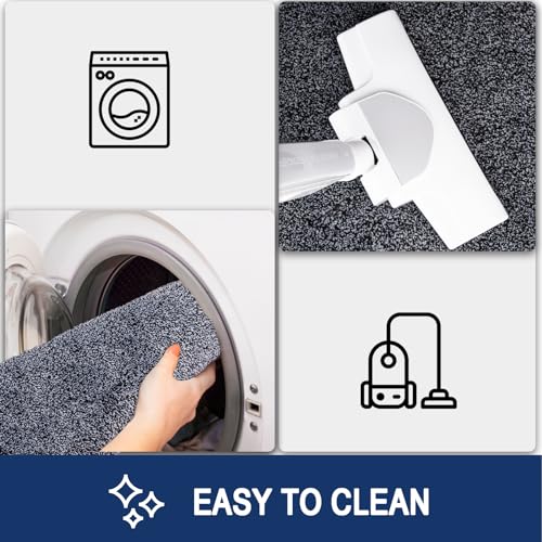 FCSDETAIL Schmutzfangmatte Innen 60 x 90 cm, rutschfeste Maschinenwaschbare Fußmatte, Sauberlaufmatte, Eingangstürmatte mit Wasserabsorbierenden, Fussmatte für Hund, Eingang, Haustür & Flur