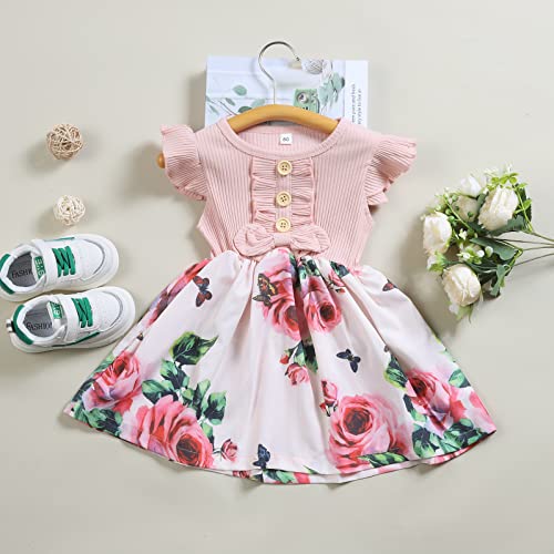 Image of Toddler Girls Tutu Dresses Cute Casual Short Sleeve Dress for Summer Daily Home School Party 2-8T