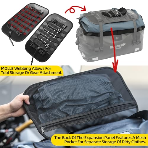Bolsa trasera impermeable para moto 40L miniatura 3