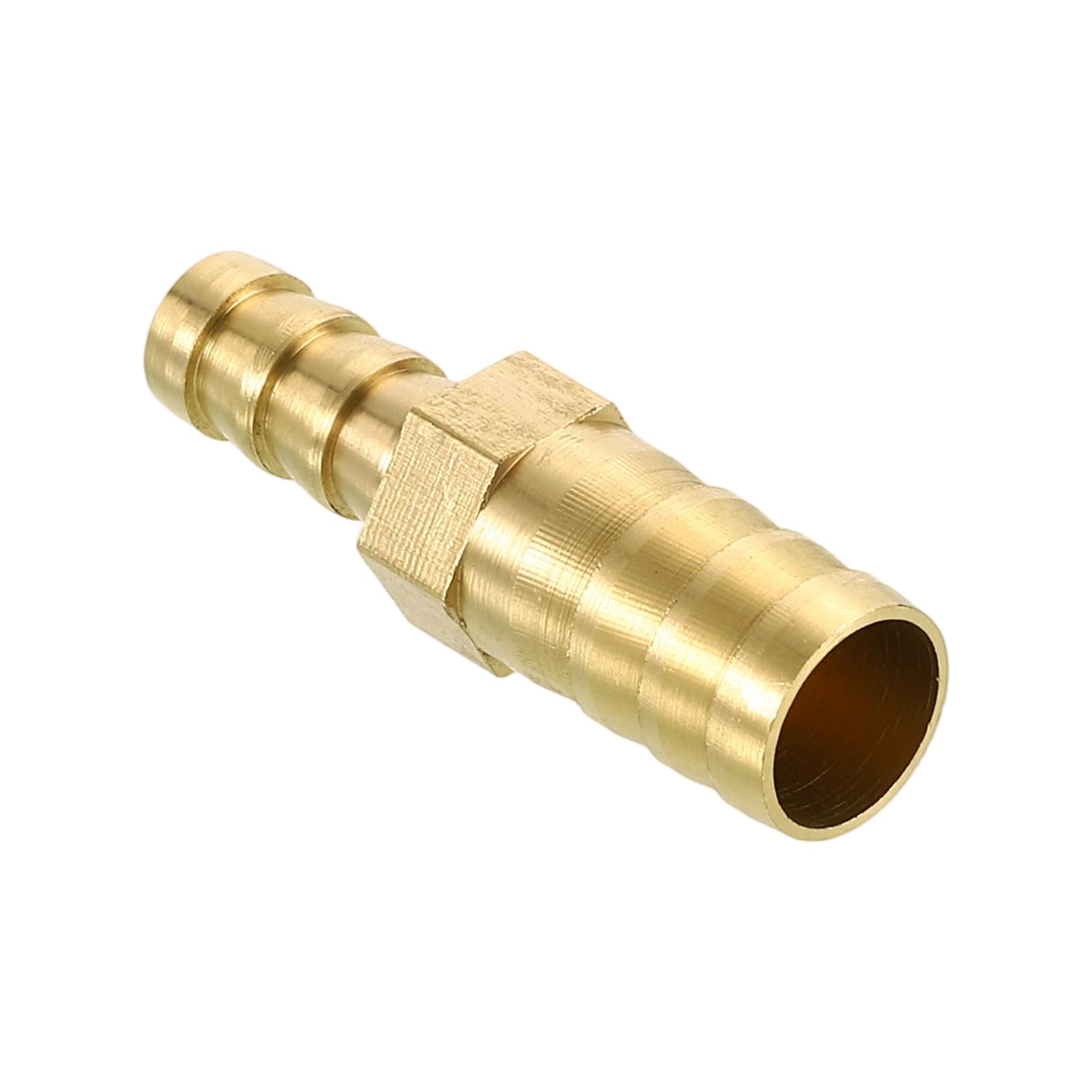 sourcing map 1pcs 12mm to 8mm Brass Hose Barb Fitting Metals Splicer Mender for 3D Printing, Air Compressor, CNC Machine, Dies — image 1