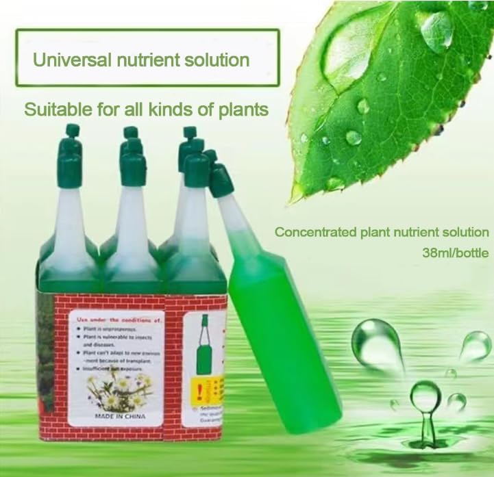 Magic Hydroponic Liquid Fertilizer, Hydroponic Nutrient Solution House Plants, Liquid Concentrated Hydro Garden Fertilizer for Hydroponics System, Potted House Plants, Flowers, Vegetable (6pcs)