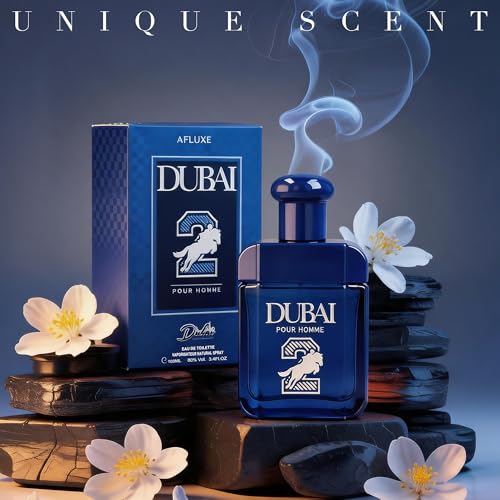 Image of AFLUXE Dubai 2 Eau de Parfum for Men, 3.4 Fl. Oz - Long Lasting Fresh Woody and Mint Fragrance, Intense Sandalwood & Citrus Men's Perfume