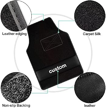 Custom Carpet Heavy Duty Set Automotive Fit for BYD F3R,Classic Car Floor Mat All Weather Floor Mats with Anti-Slip Heel Pad,Black