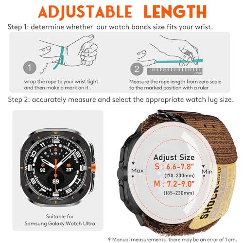 Image of Nylon Watch Band Compatible with Samsung Galaxy Watch Ultra 1 /2. | Millitary Nylon Strap Galaxy Watch Ultra -47mm for Men.