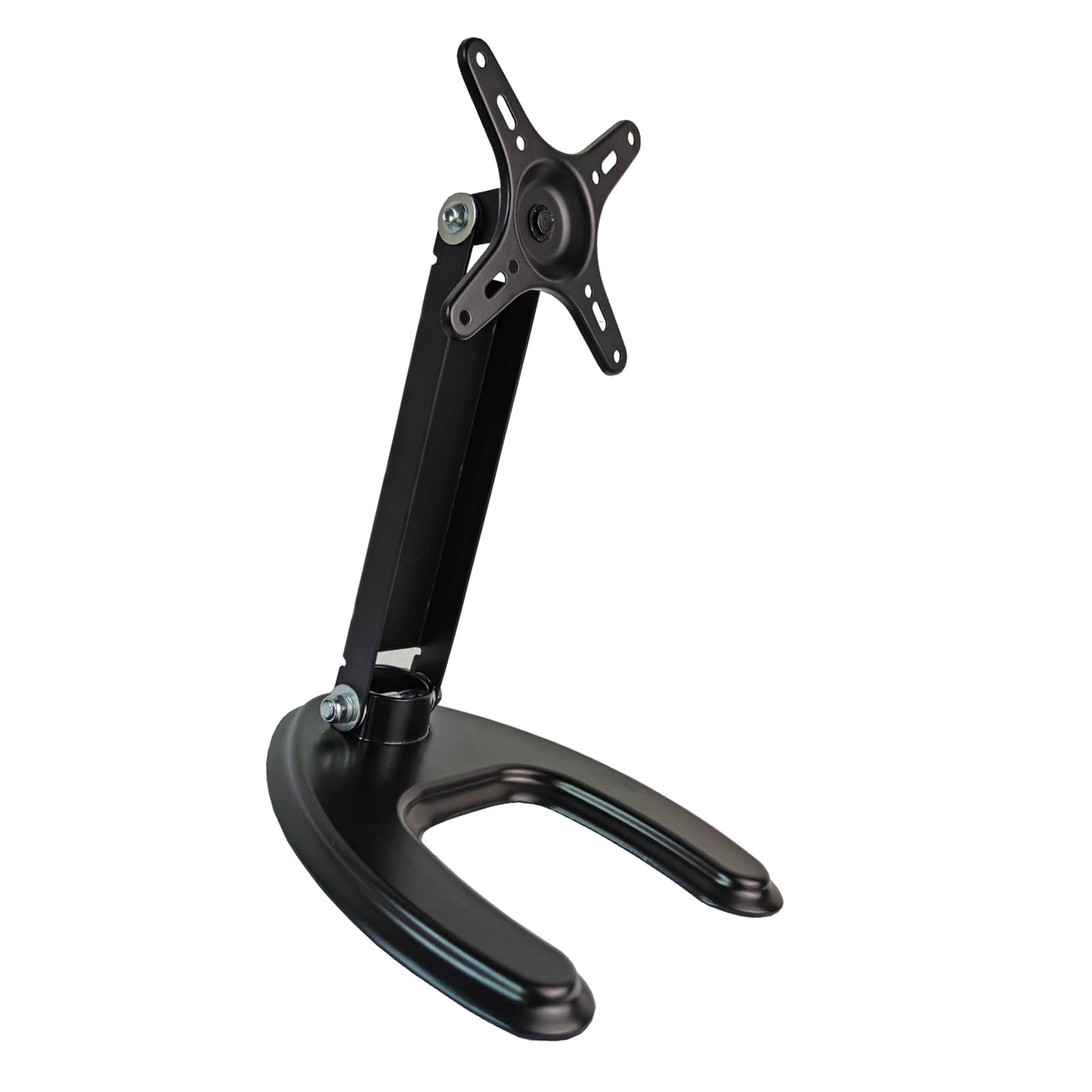 Supporto in plastica Rigida per Staffa da Tavolo per Monitor da 10-27 Pollici Base Regolabile con Rotazione a 360° Forte capacità carico Supporto da scrivania Staffa per Monitor in Metallo