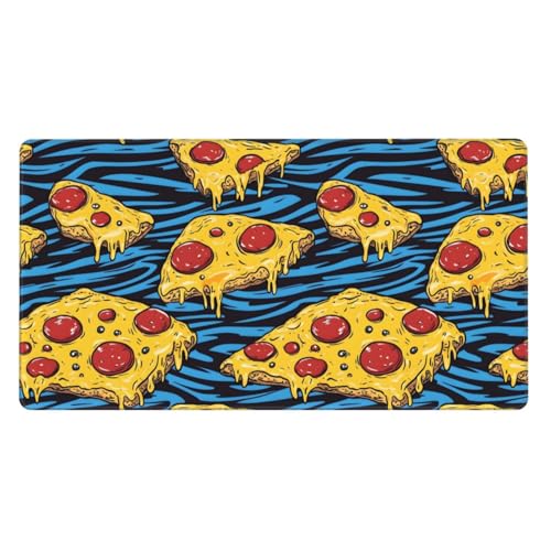 Tapis de souris pour ordinateur portable et bureau à rayures bleues