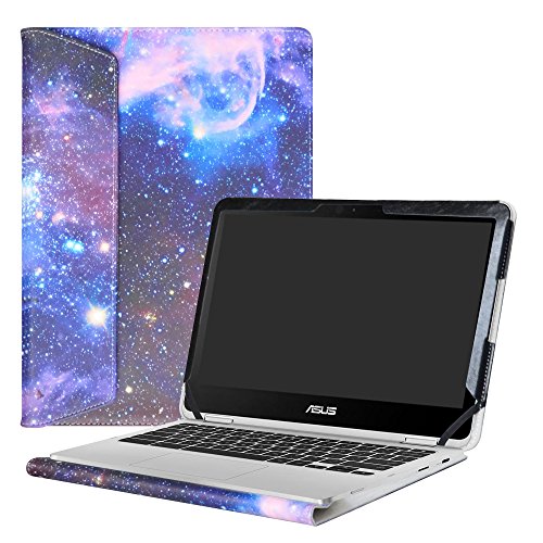 Specialmente Progettato PU Custodia Protettiva per 12.5 ASUS Chromebook Flip C302CA Series Notebook Galaxy pelle