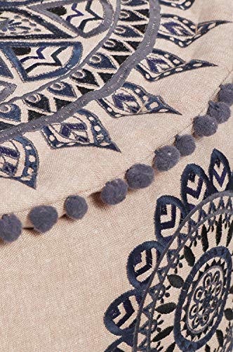 Runder Pouf Sitzpouf aus Baumwolle Aziza Schwarz ø 50cm Rund Mit Füllung | Sitzkissen Bodenkissen Kissen Orientalisch… – Bild 7