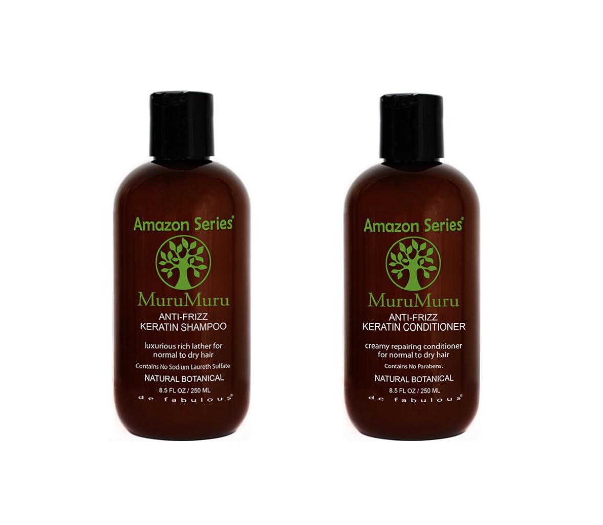 De Fabulous Murumuru-Keratin Lipid Repair Complex Shampoo & Conditioner Bundle – Stops Frizz & Split Ends, Professional Hair Care for Salon & Home – Sulphate-Free, All Hair Types – 250ml