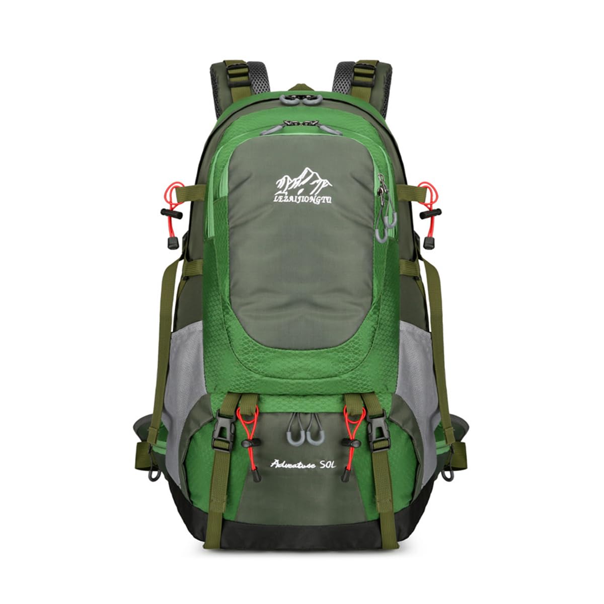 Mochila Senderismo,Mochila Trekking Antisalpicaduras con Funda Impermeable y Cuerdas de Fijación para Bastones de Trekking,40L Mochila Montaña para Senderismo,Camping,Trekking