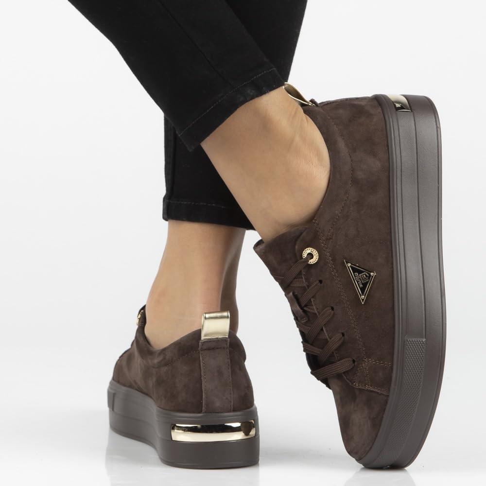 FILIPPO Plateau Sneaker Damen Leder - Schuhe Damen - Halbschuhe | Leicht, bequem, Echtleder, für den Alltag