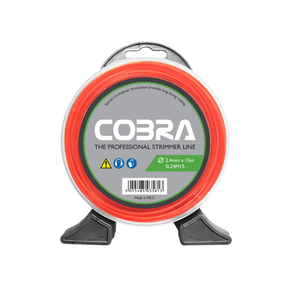 Cobra 2.4mm Nylon Trimmer Line 15m Length Strimmer Wire SL24M15