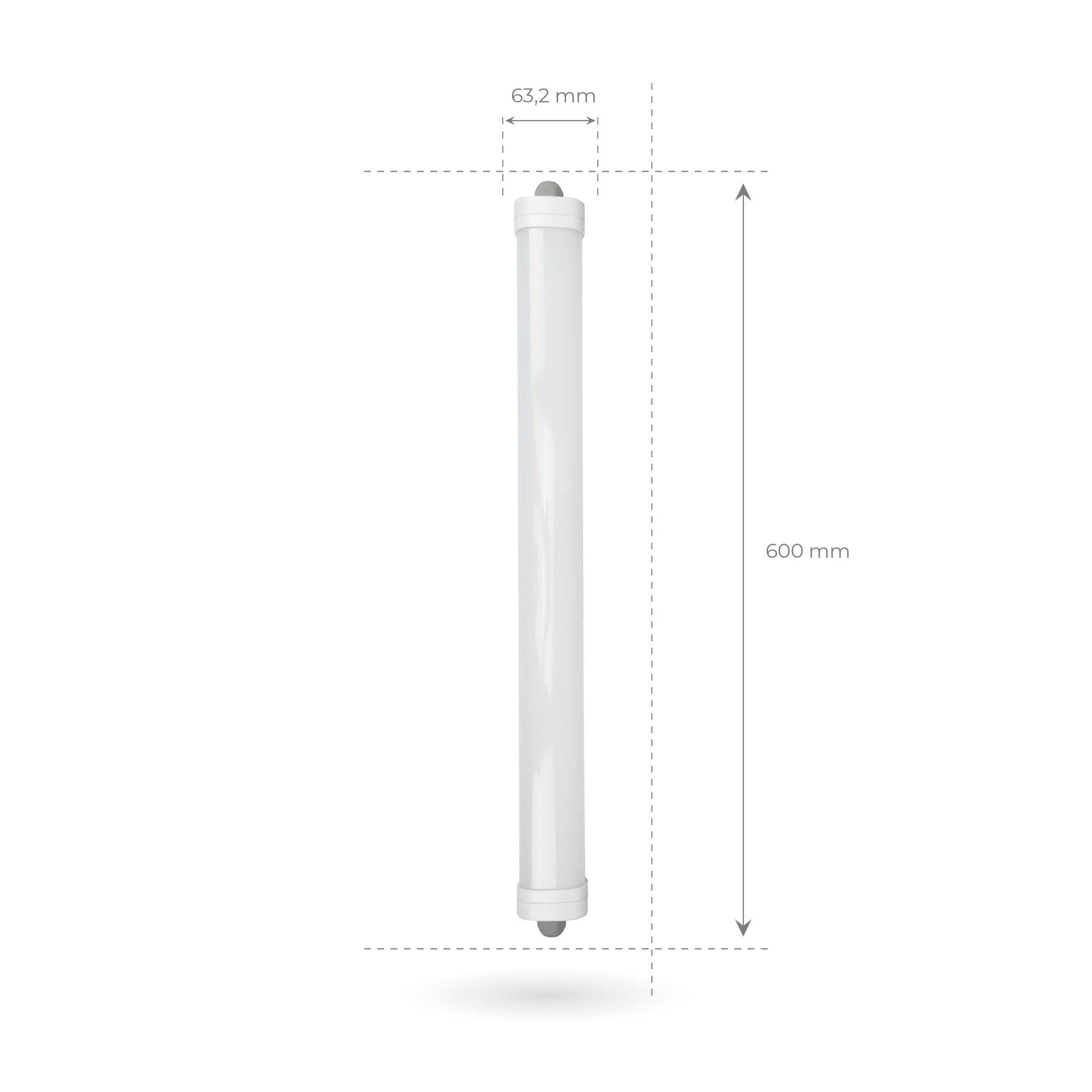 Ledvion - 6X Luminaria LED TL, 60CM, 20W, 6500K, IP65, LED, Conectable, Luz Blanca Fría