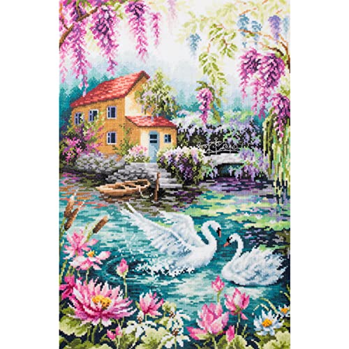 Magic needle 250-705 ZW Traumsee Counted Cross Stitch Kit with Zweigart Edition Cotton Multi-Coloured 30 x 45 cm
