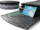 Planenfux® Pool Winterabdeckung für Ø 320 - 366 cm Rundpools | 2-in-1 Pool Abdeckplane rund aus 200g/m² PE Material | Chlor- & UV-resistente Poolabdeckung mit Solarfunktion | Ø 420 cm Pool Abdeckung