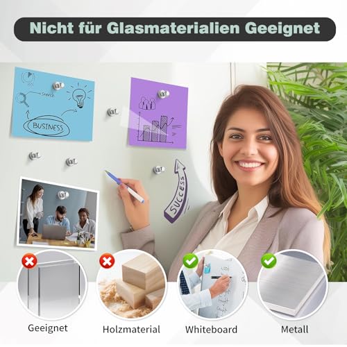 20 Stück Magnete Stark, Giantzhong Neodym Magnet Extra Stark Mini Magneten 12 X 16mm, Klein Kühlschrankmagnete für Pinnwände, Stecktafel, Whiteboard, Magnettafel, Nicht für Glasmaterialien Geeignet