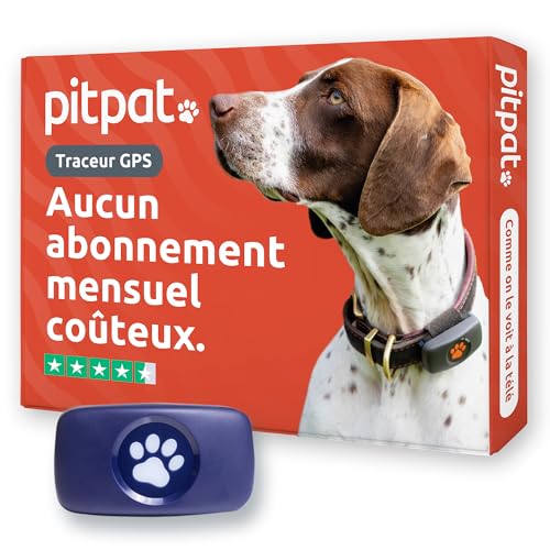Traceur GPS pour Chien PitPat - Fixation Collier pour Tout Chien