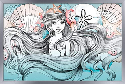 Trends International Disney The Little Mermaid - Ariel - Land Or Sea Wall Poster, 22.375" X 34", Silver Framed Version #TOP5