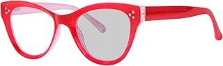 Eyekepper Transition Photochromic Reading Glasses for Women Cat Eye Design Red +3.50