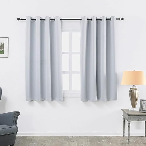 Vista 198 de Mangata Casa - Cortinas opacas para dormitorio, 2 paneles, cortinas térmicas para ventana, para sala de estar, cortinas que oscurecen. Azul marino