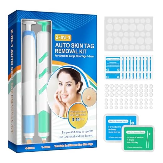 Kit de eliminación automática de etiquetas cutáneas 2 en 1, bolígrafo para marcas de piel cara y cuerpo, rápido y eficaz