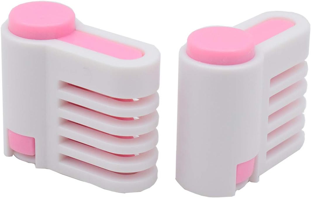 2PCS DIY Cake Slicer , Stratification Auxiliary , Bread Slice , Toast Cut, 5 Layers Leveler Slicer , Kitchen Fixator Tool (2, Pink)