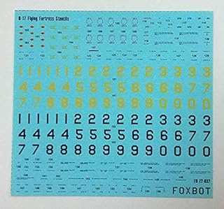 Decals Stencils for B-17 FLUING Fortress 1/72 Scale Foxbot 72-032