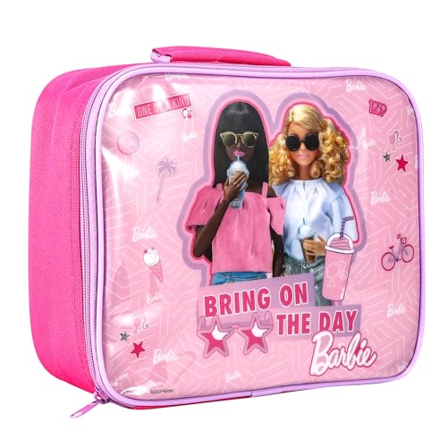 Zawadi Global Barbie Rectangular Insulated Lunch Box Bag for Boys and Girls Perfect Size for Packing Hot or Cold Snacks for School and Travel BPA Free